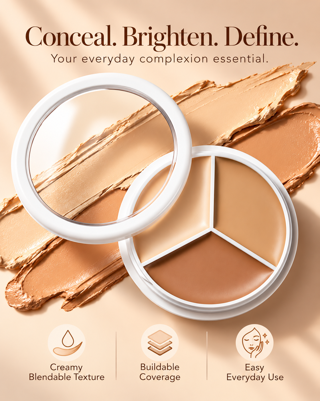 3-in-1 Concealer Cream Palette