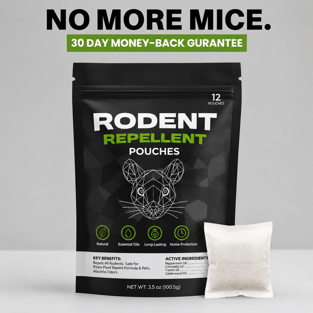 Natural Rodent Repellent Pouches