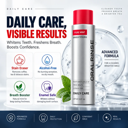 Stain Whitening Mouthwash – Fresh Breath & Brighter-Looking Teeth, 237ml