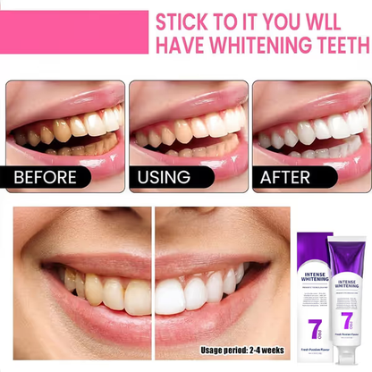 7-Pro Intensive Whitening Toothpaste – Purple Formula with 7 Probiotics for a Brighter, Fresher Smile