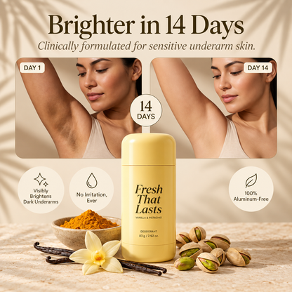 Kojic Acid + Turmeric Brightening Deodorant – Aluminum-Free with Vanilla & Pistachio