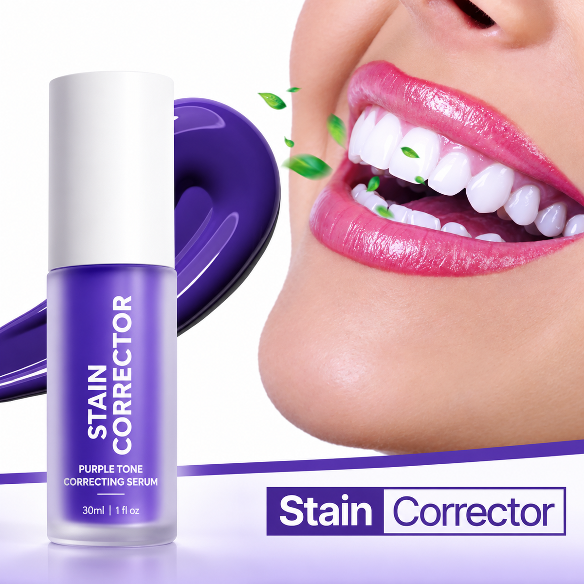 Purple Teeth Whitening Serum – Instant Color Correcting Smile Booster