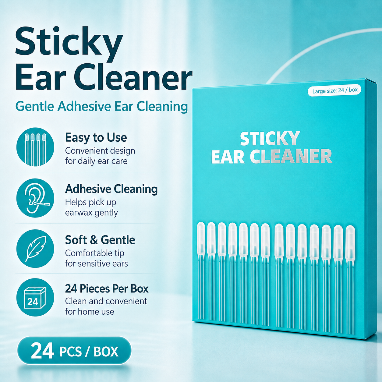 Sticky Ear Cleaner 24 pieces per box