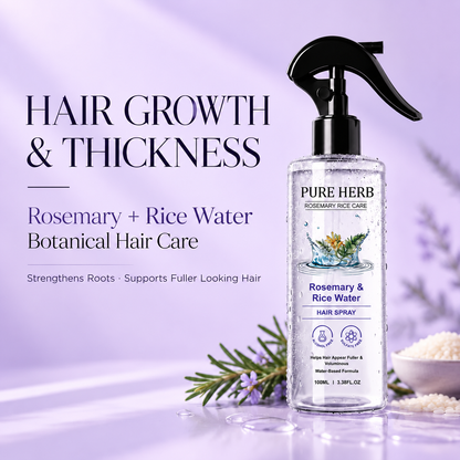 Rosemary & Rice Water Hair Growth Spray – Fuller, Thicker-Looking Hair, 100ml