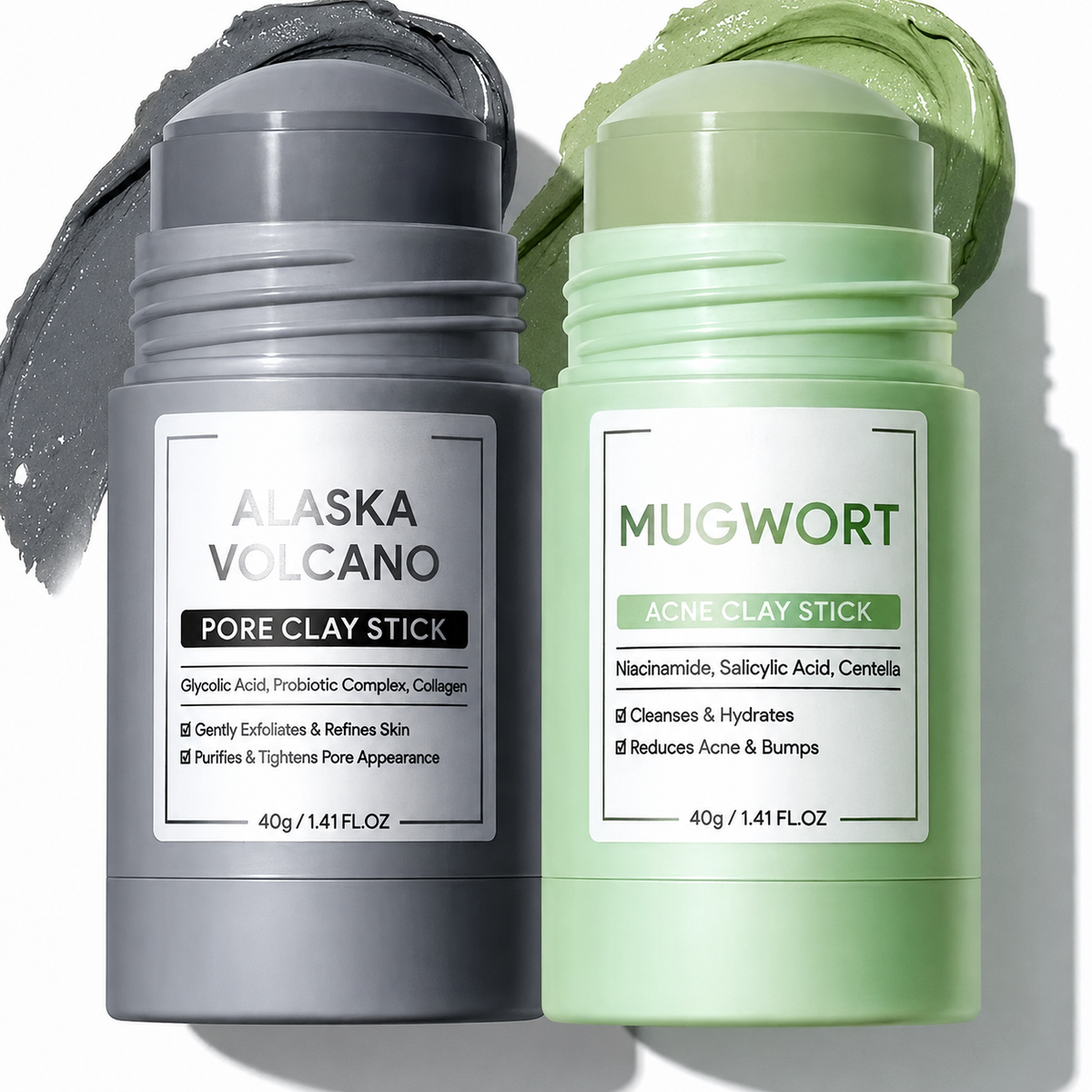 Alaska Volcano Pore Clay Stick – Blackhead Remover Face Mask, Deep Pore Cleansing & Gentle Exfoliating Mud Mask