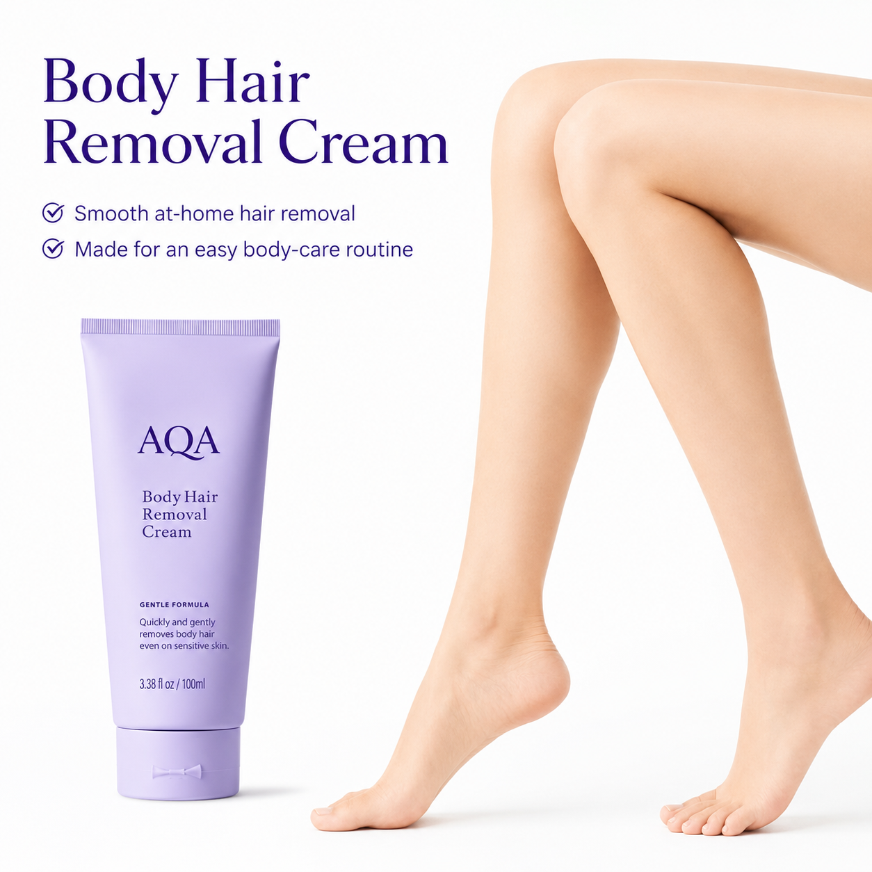Body & Bikini Hair Removal Cream – Gentle for Sensitive Skin, For Men & Women