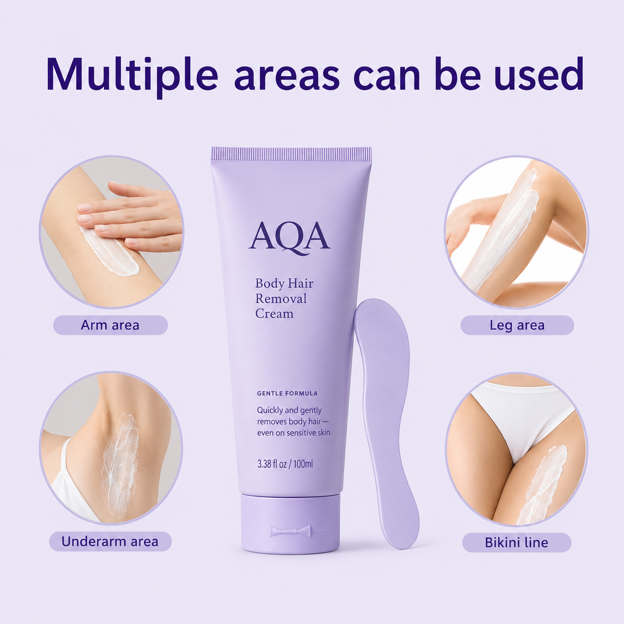 Body & Bikini Hair Removal Cream – Gentle for Sensitive Skin, For Men & Women
